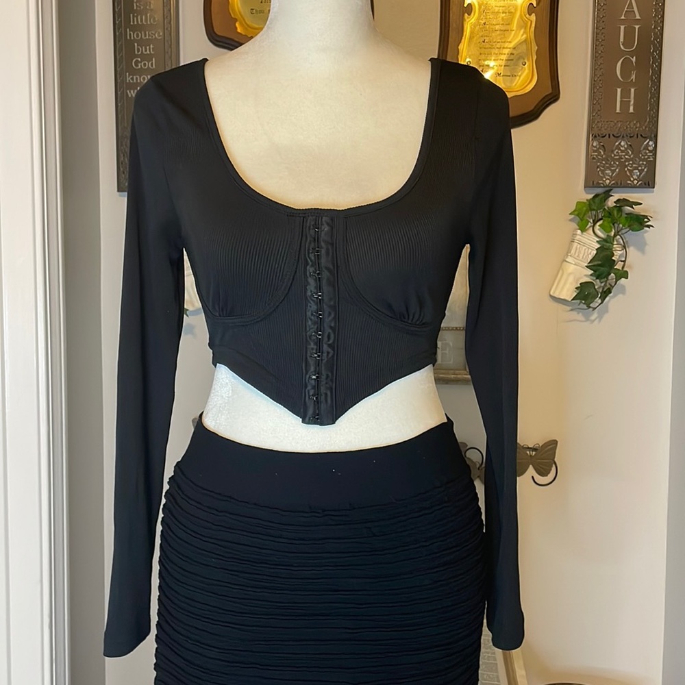 SHEIN Long Sleeve Halter Too XS
